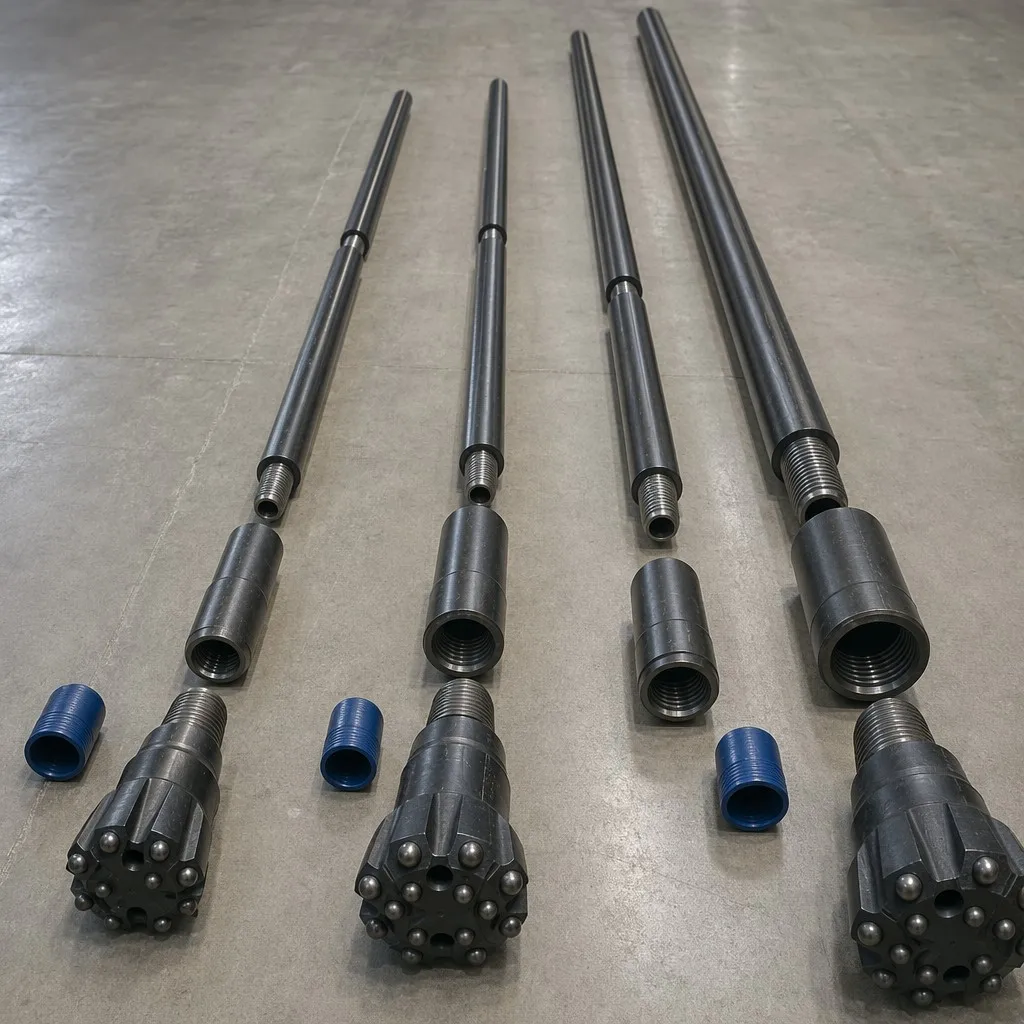 R32 T38 and T45 top-hammer drill strings