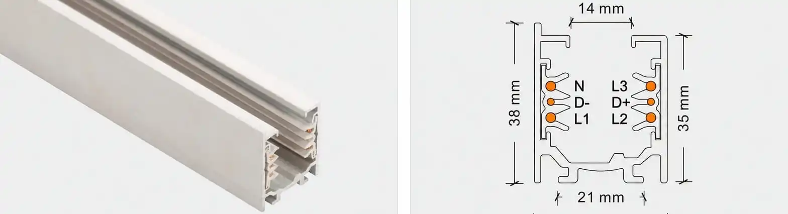 Six Wire Track JB-6-C &mdash; product image and specifications