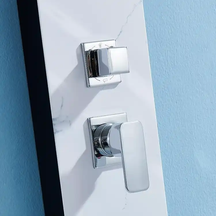 marble-pattern-shower-panel-controls