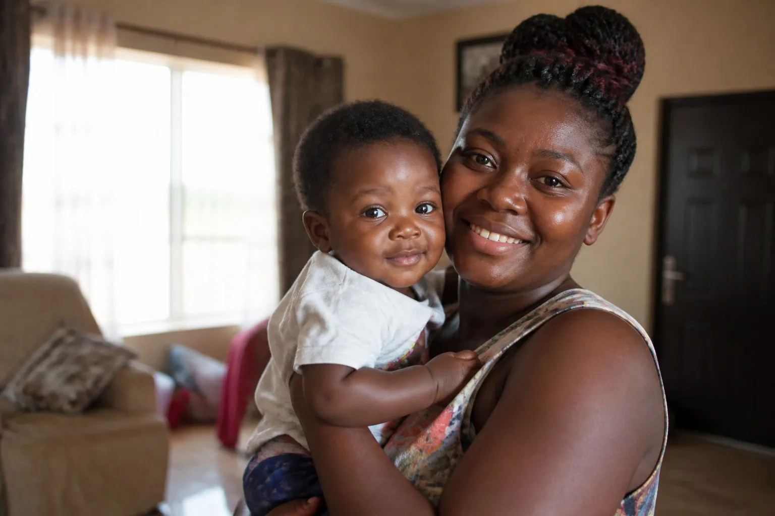 A Ghanaian family supported by the community