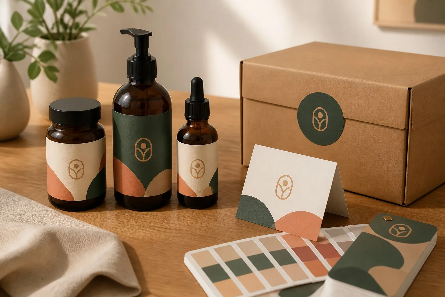 Premium custom branded product labels building brand identity