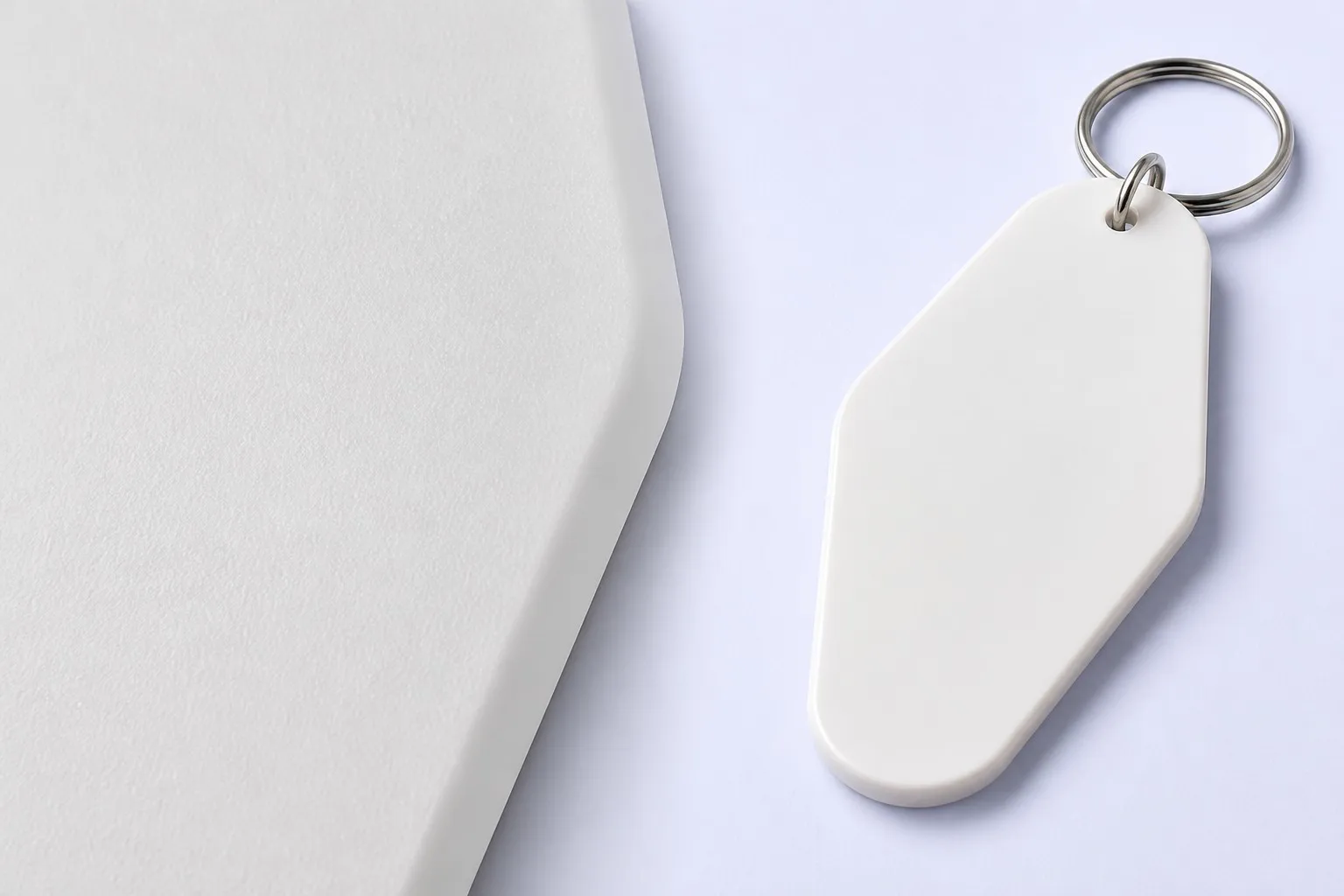 Macro detail of blank key tag surface quality