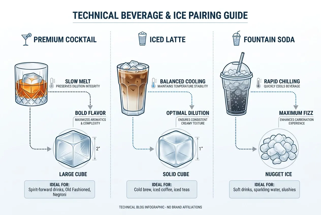 2026 Ultimate beverage-to-ice mapping infographic by HuaChill
