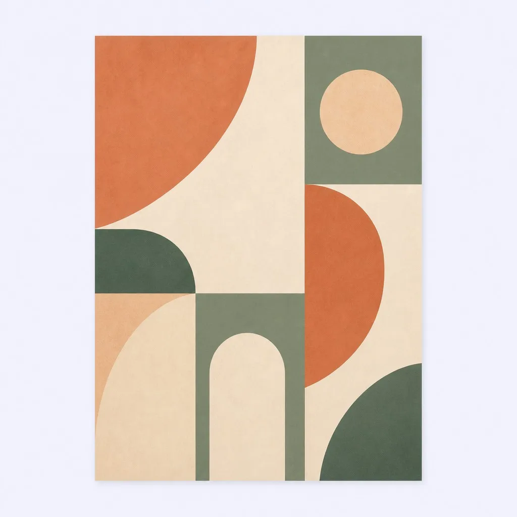 Poster flat-lay overhead