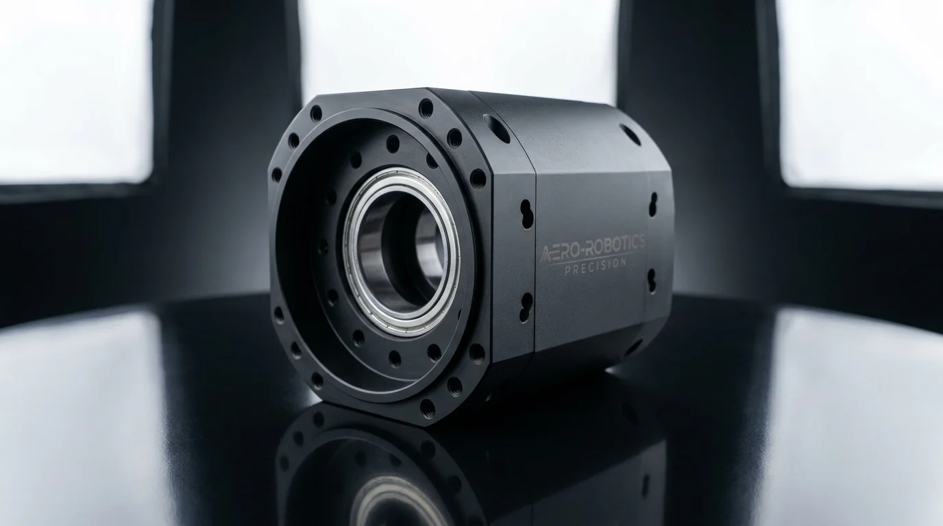 Alloyer CNC machined precision black anodized aluminum 7075 robotic actuator housing
