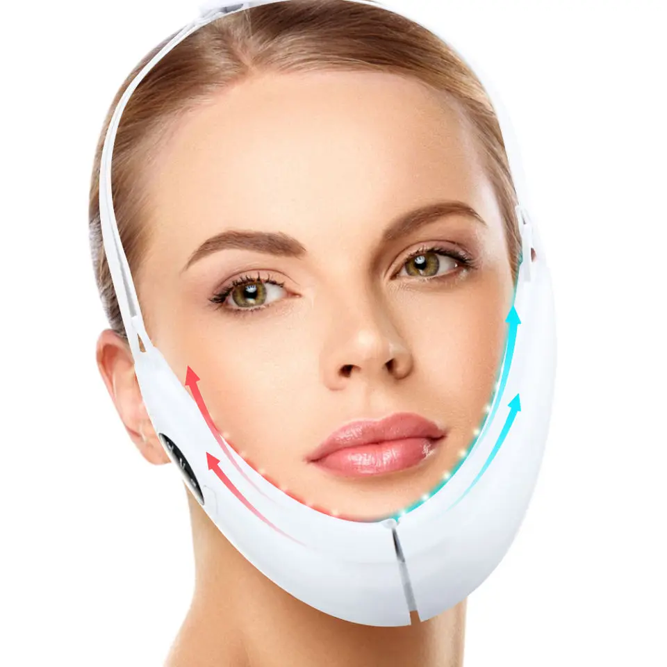 

Electric LED Therapy Slimming Vibration V Shape Face Lift Massager Face Neck Lifting Device Face Lift Belt