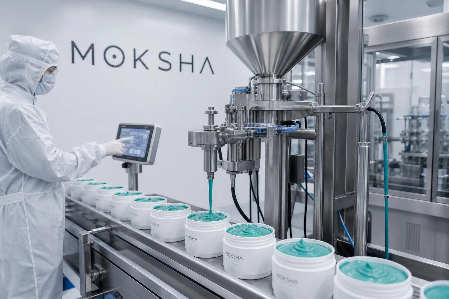 Professional SPA Skincare Manufacturing and medical-grade GMPC facility at MOKSHA