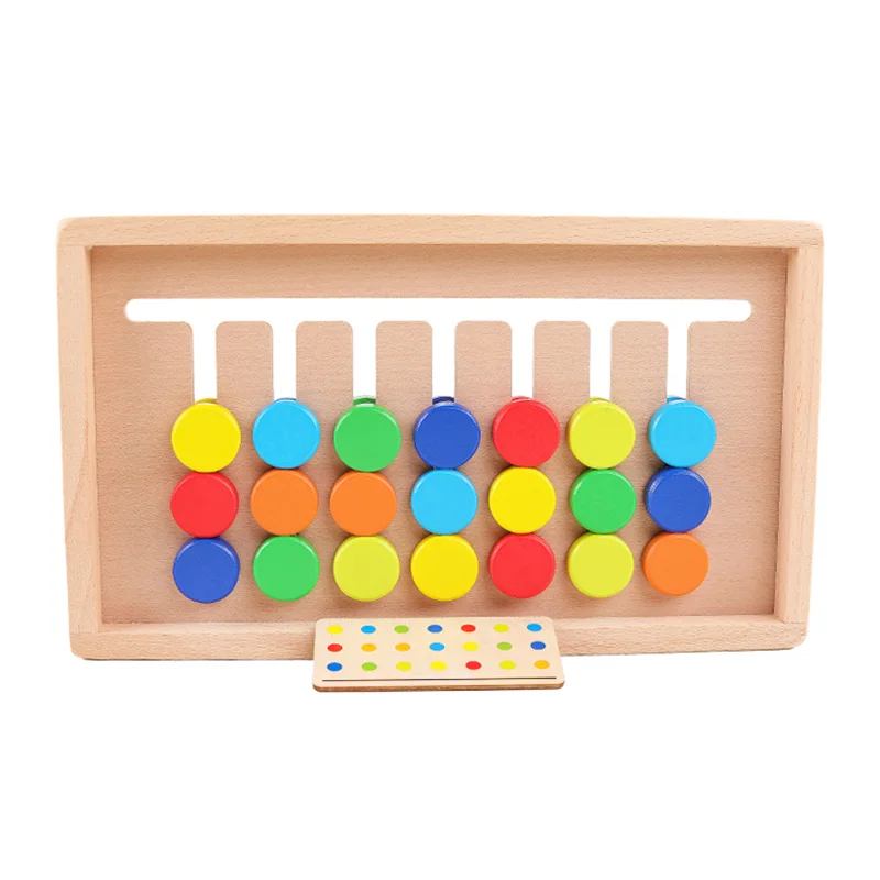 

Wholesale Education Toys Cognitive Colors Parent-child Interaction Montessori math Wooden Toys Seven Color Montessori Game