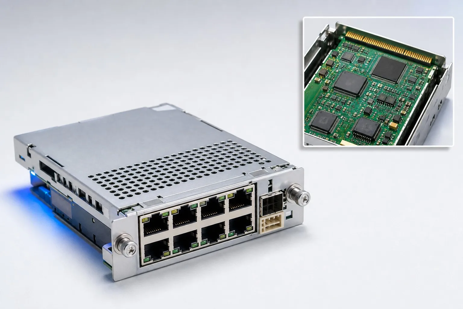 Networking module with Ethernet ports