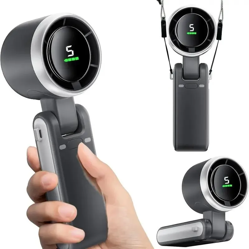 Portable Turbo Fan Handheld Neck Desk Use