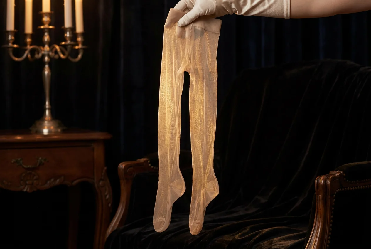 Luxury silk stockings detail