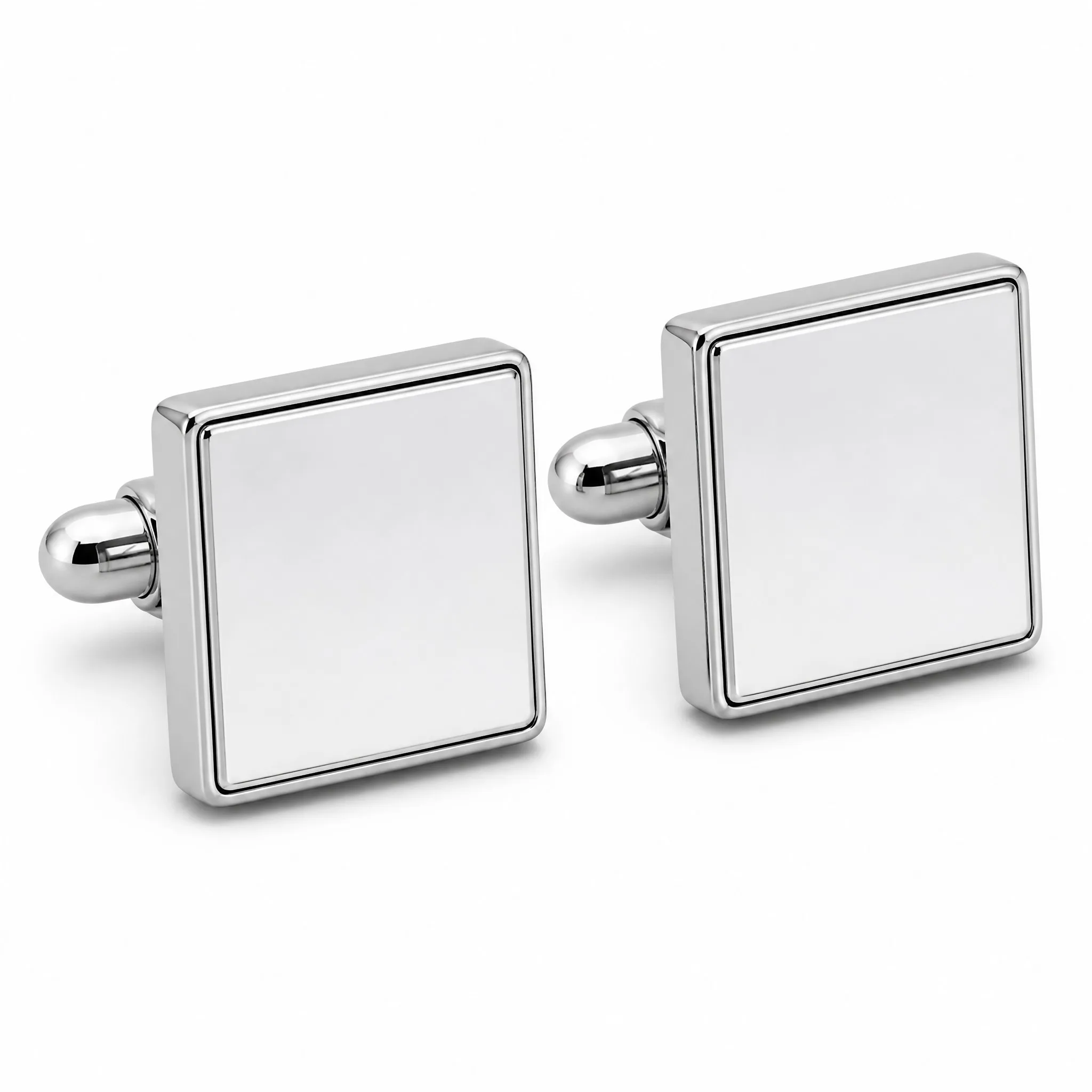 Two piece magnetic cufflinks 45 degree angle view