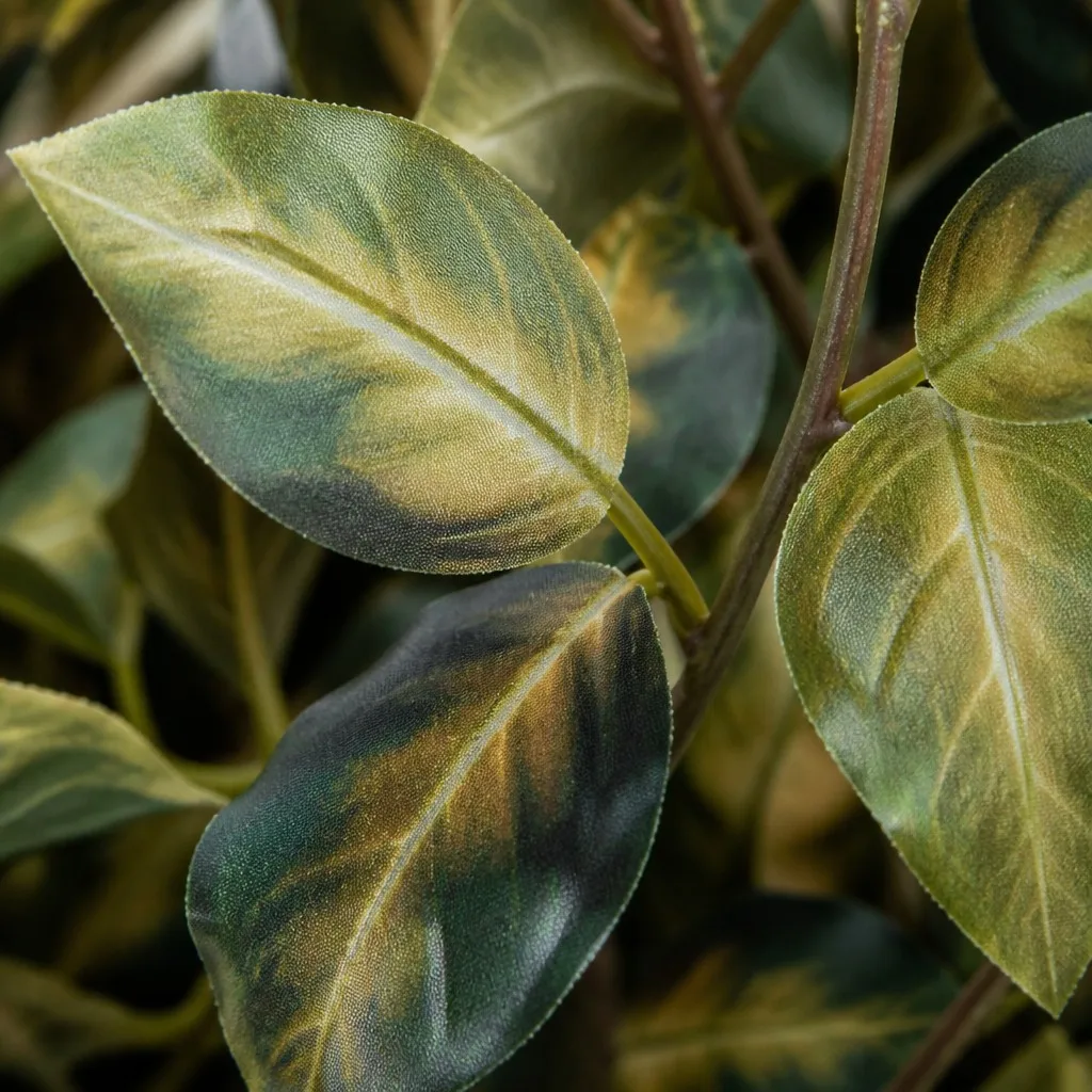 Premium silk artificial plant leaves with realistic textures