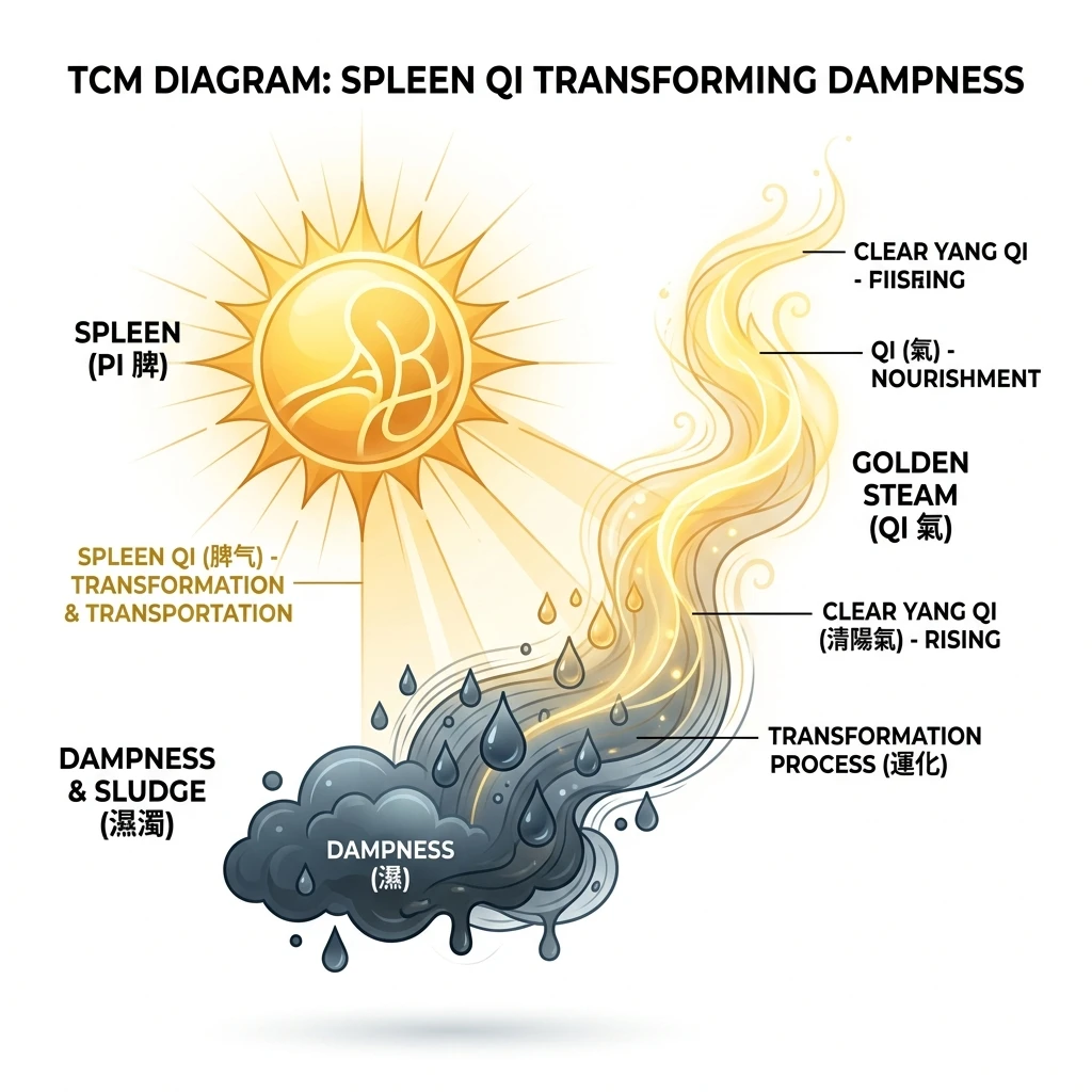 TCM Theory: Spleen Transforming Dampness into Qi