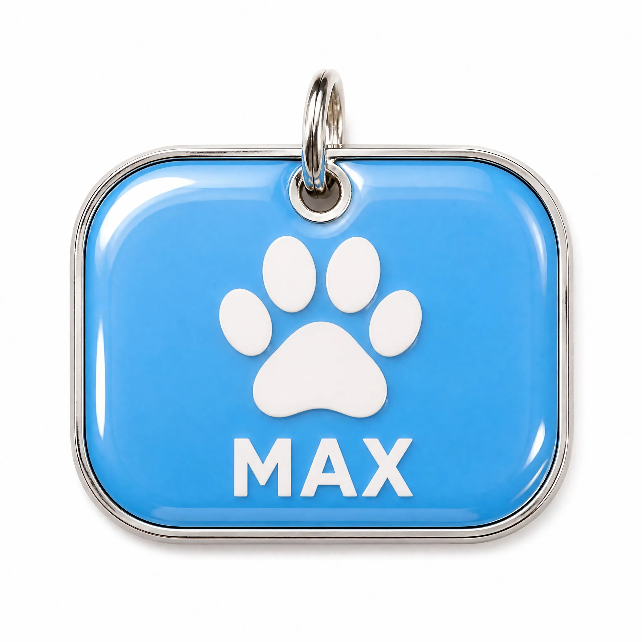 Custom Epoxy Dog Tag - Front View