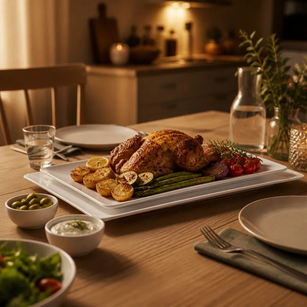 Family dinner scene