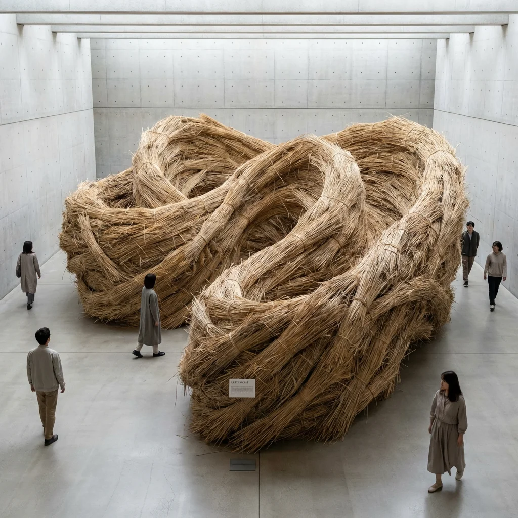Contemporary Straw Art Installation