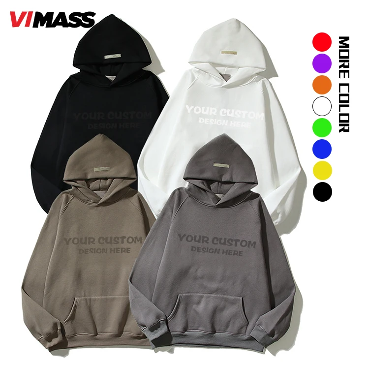 

USA Size Custom 2D Print Logo Cotton Polyester Oversize Hoodies Unisex Plain Hooded Men's Hoodies