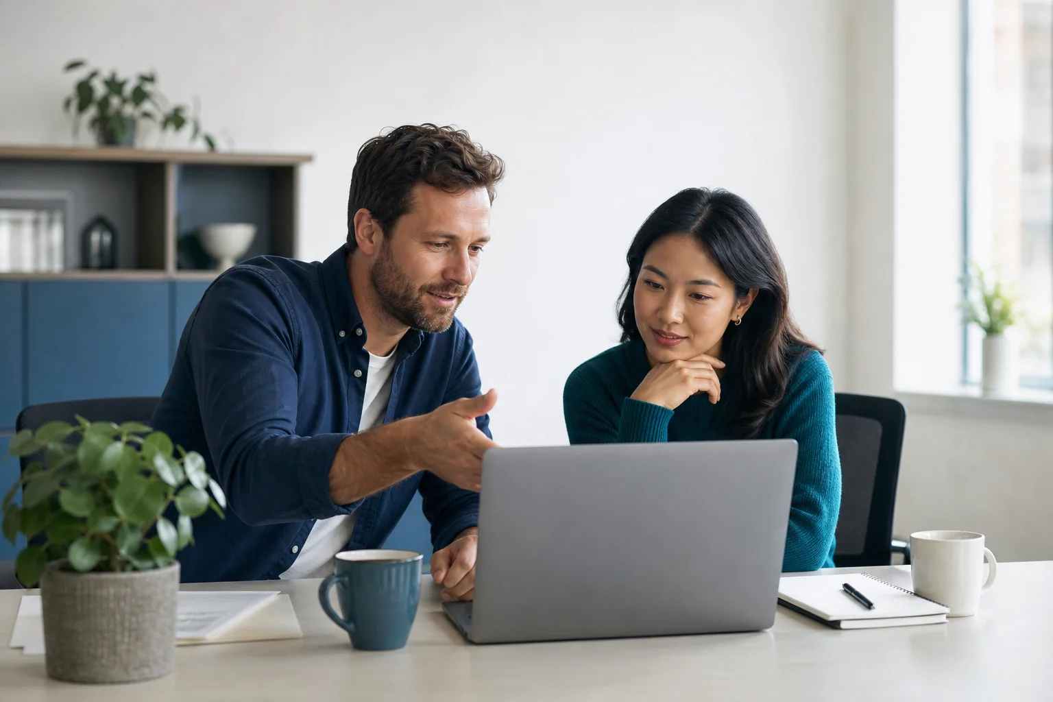 A remote coordinator picking up an AI-qualified conversation