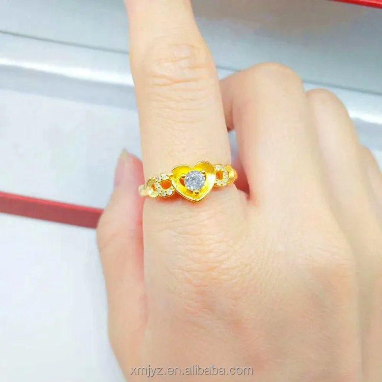 

Brass Gold-Plated Small Square Ring Vietnam Placer Gold Square Couple's Ring Niche Jewelry Cold Style Simple Direct Supply