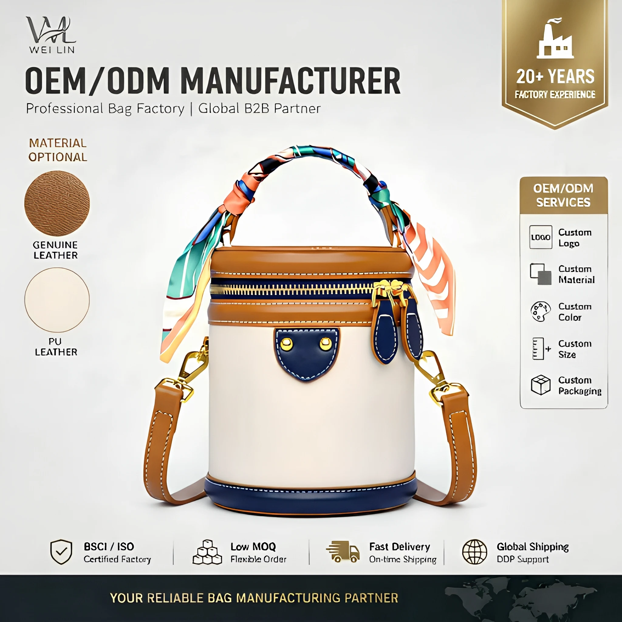 Multi-Layer Leather Small Square Crossbody Bag