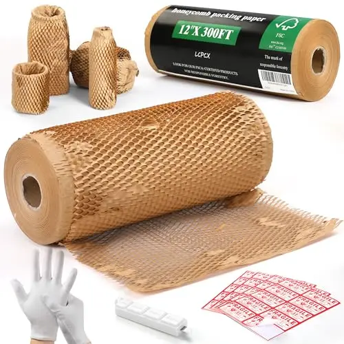 Honeycomb Cushioning Packing Paper (12 x 300 Ft Roll)