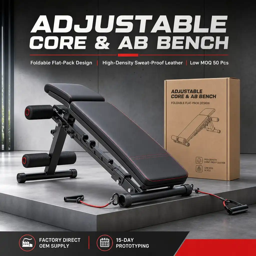 Adjustable Heavy-Duty Core & Abdominal Workout Bench