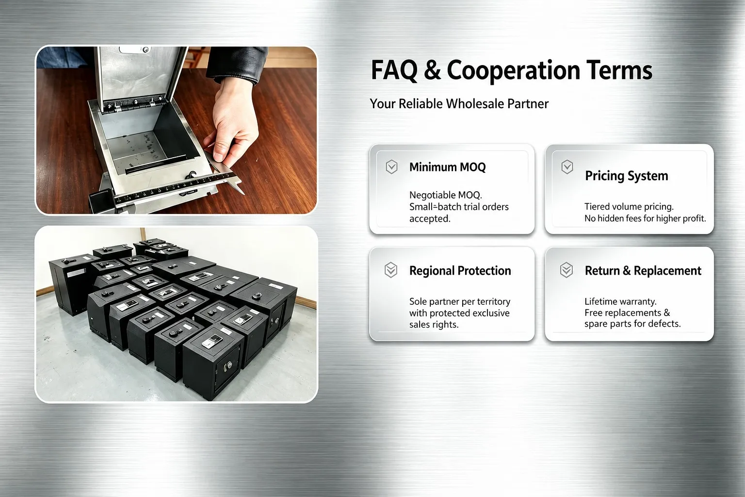 faq and cooperation terms MOQ pricing regional protection