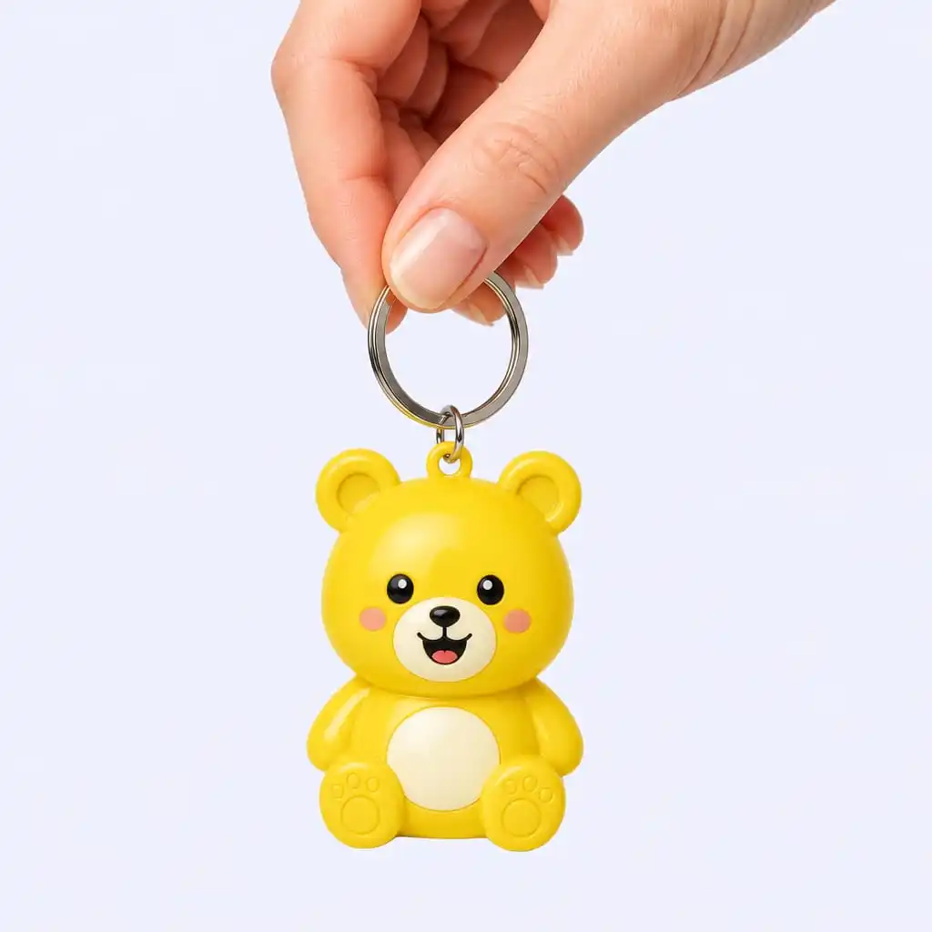 Hand holding keychain