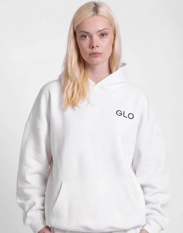 GLO Kingdom White Hoodie Front