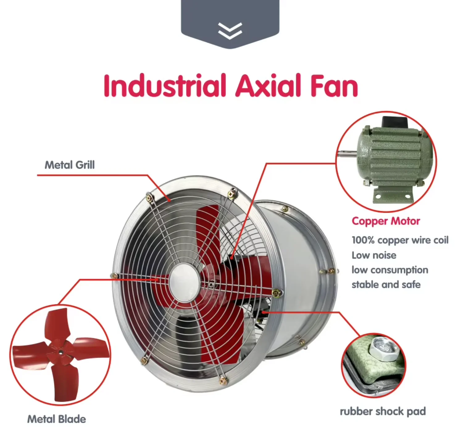Duct Axial Fan, 220V, Electric - detail 6