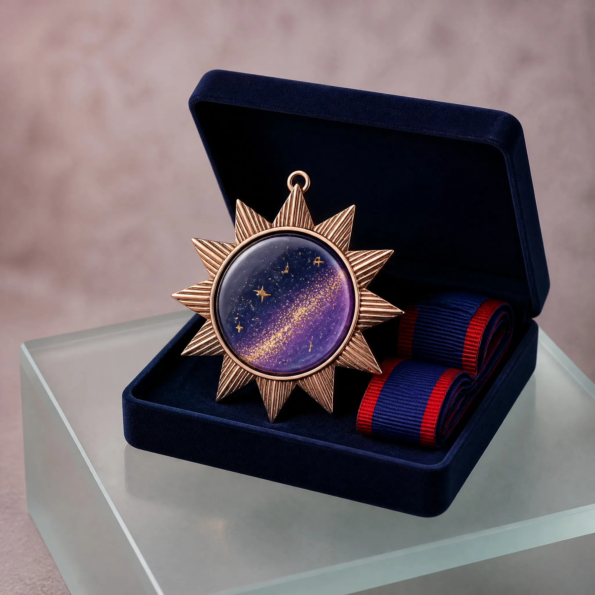 Medal in velvet gift box