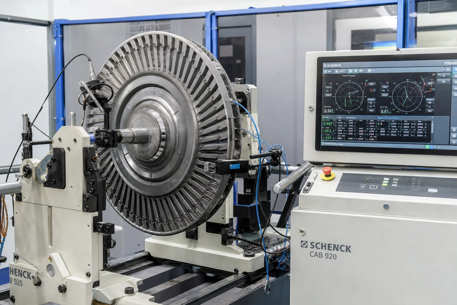 Complete circular refiner disc assembly on high-speed dynamic balancing machine