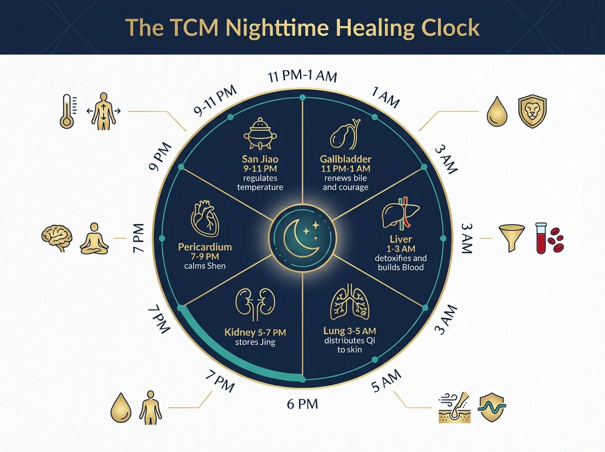 The TCM Nighttime Healing Clock