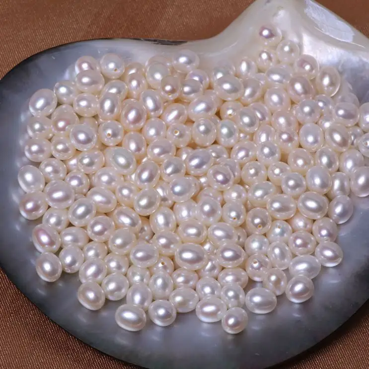 

Certified ZZBKZ026 Pearl Freshwater Pearl 7.0 8.0Mm Rice Shaped Aa Half Drilled Pearl Beads Factory Wholesale