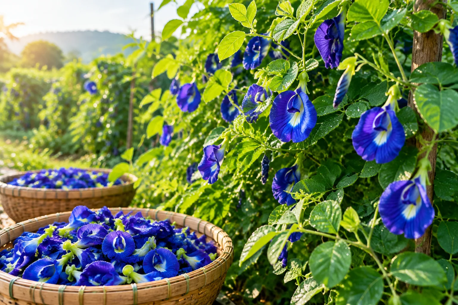 AMULYN Butterfly Pea Flower harvesting and extraction