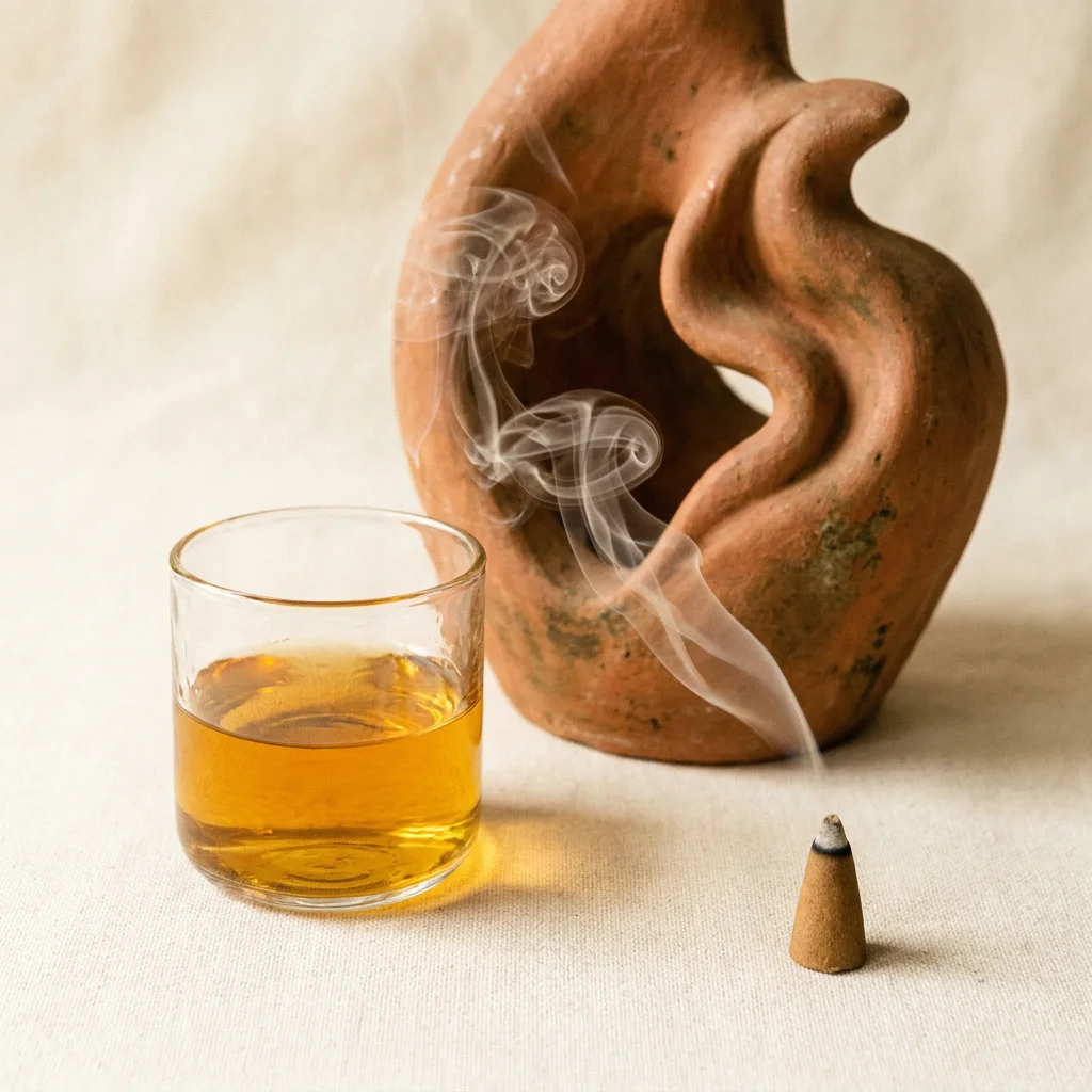 L'essence d'Ambre & Volute : ambre, fumée d'encens et terracotta
