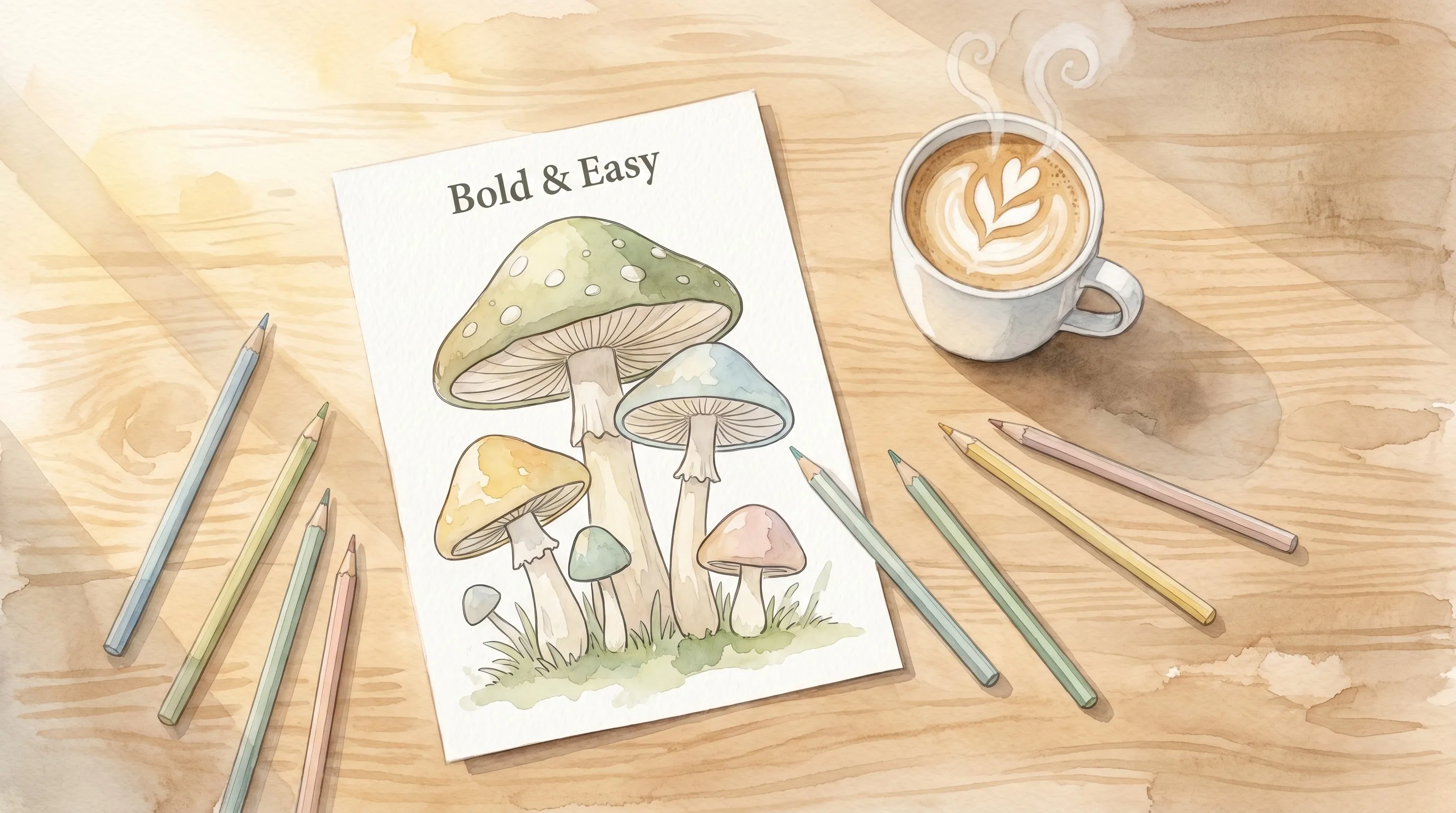 Serene Morning Coffee Coloring Ritual