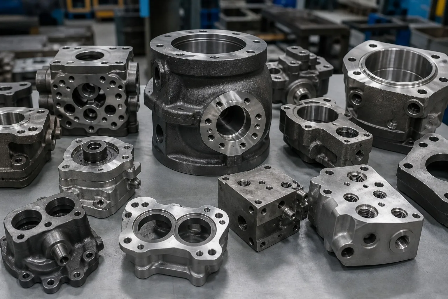 Precision CNC-machined metal casting components