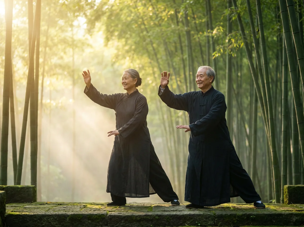 Ancient longevity practices  - Tai Chi in nature