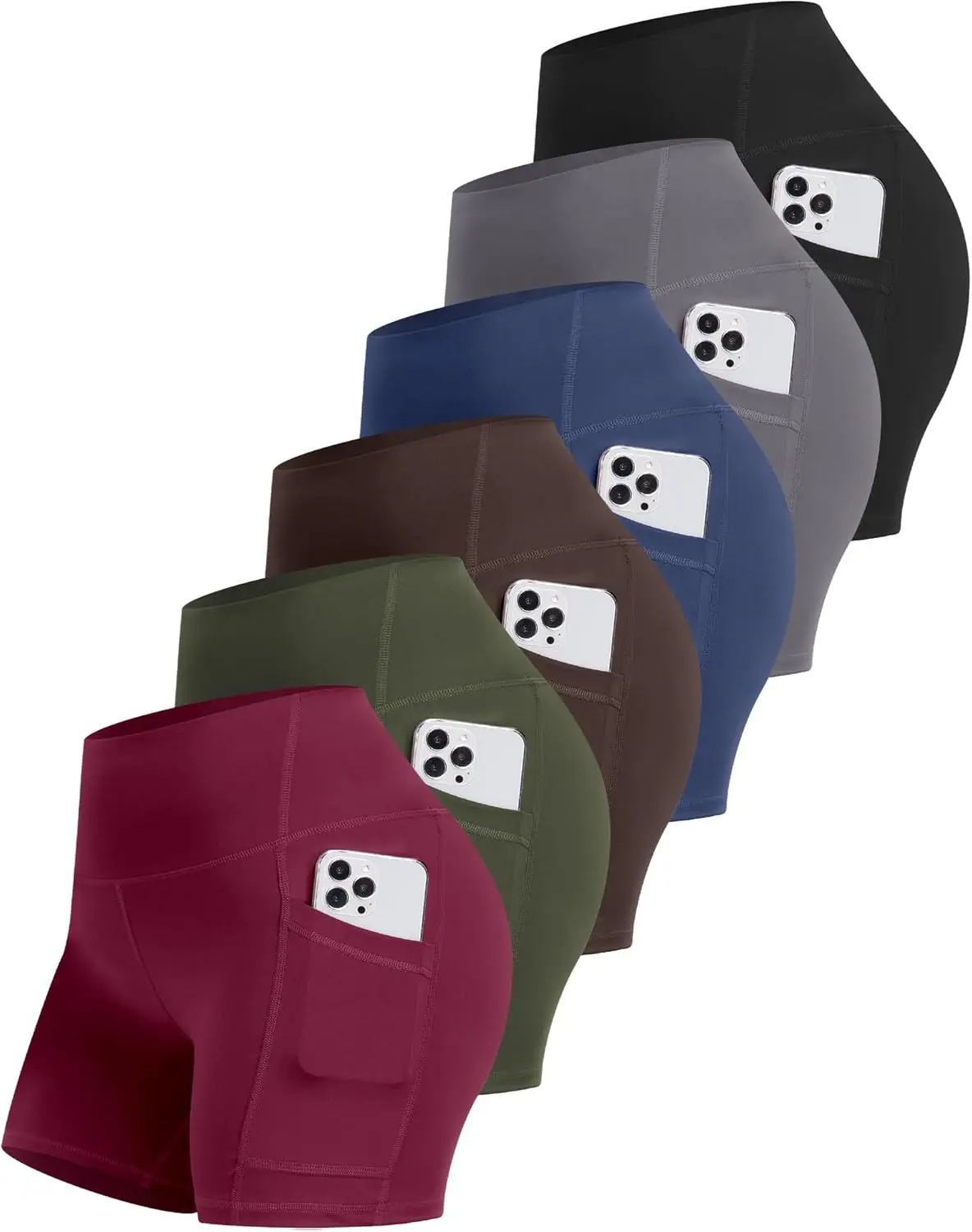High-Waistedwith Pockets Yoga Shorts