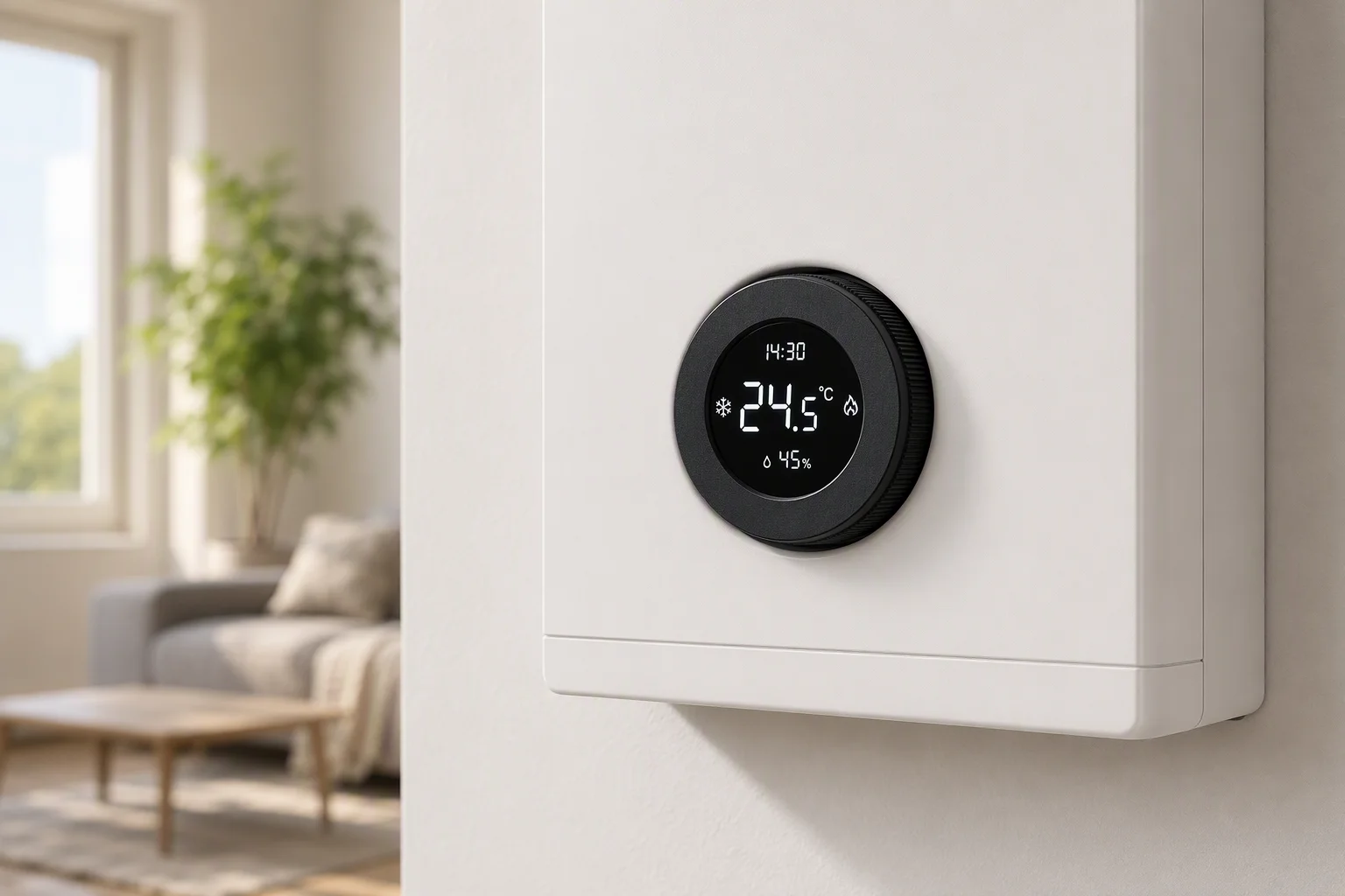 LCD knob control in use