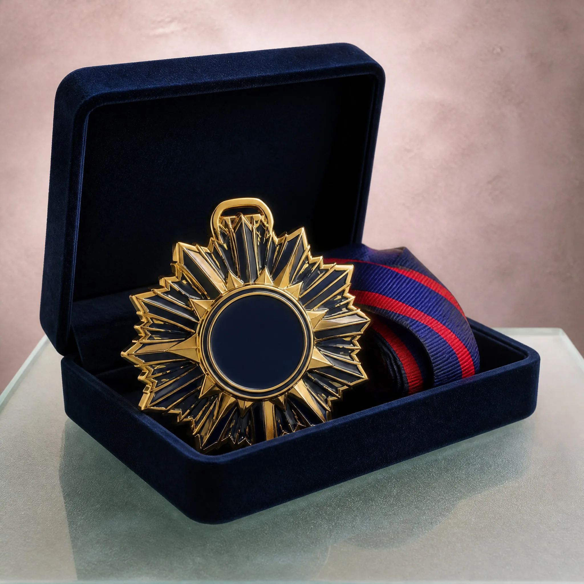 Medal in velvet gift box