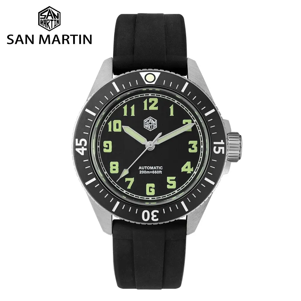 

Rts factory price free ship san martin NH35 mechanical Automatic 20atm c3 316L stainless steel diver watch men for sale