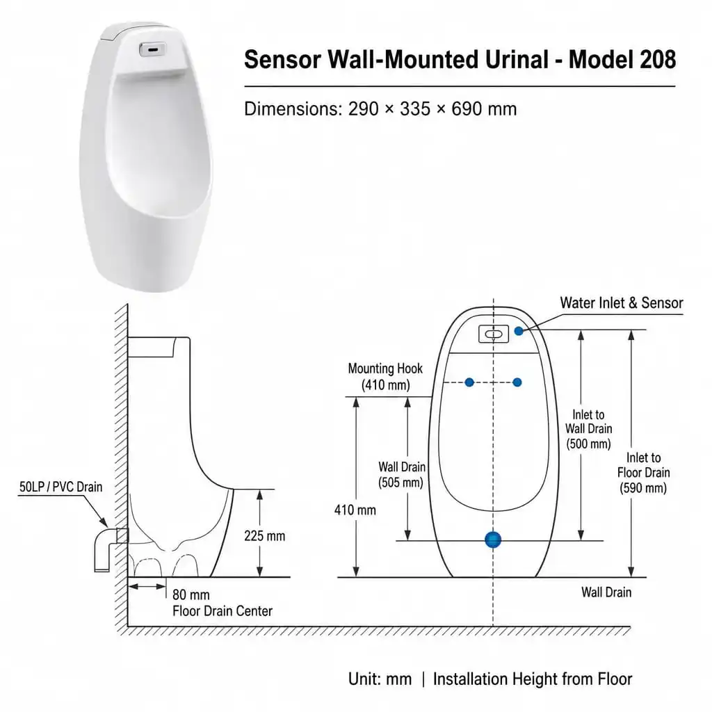 sensor-wall-urinal-208-dimension-specs