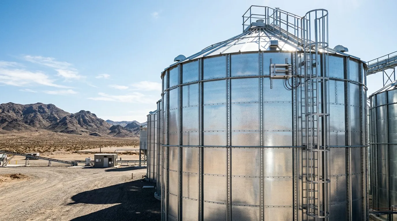 Heat-Reflective Steel Grain Silo Engineered for Extreme Desert Environments