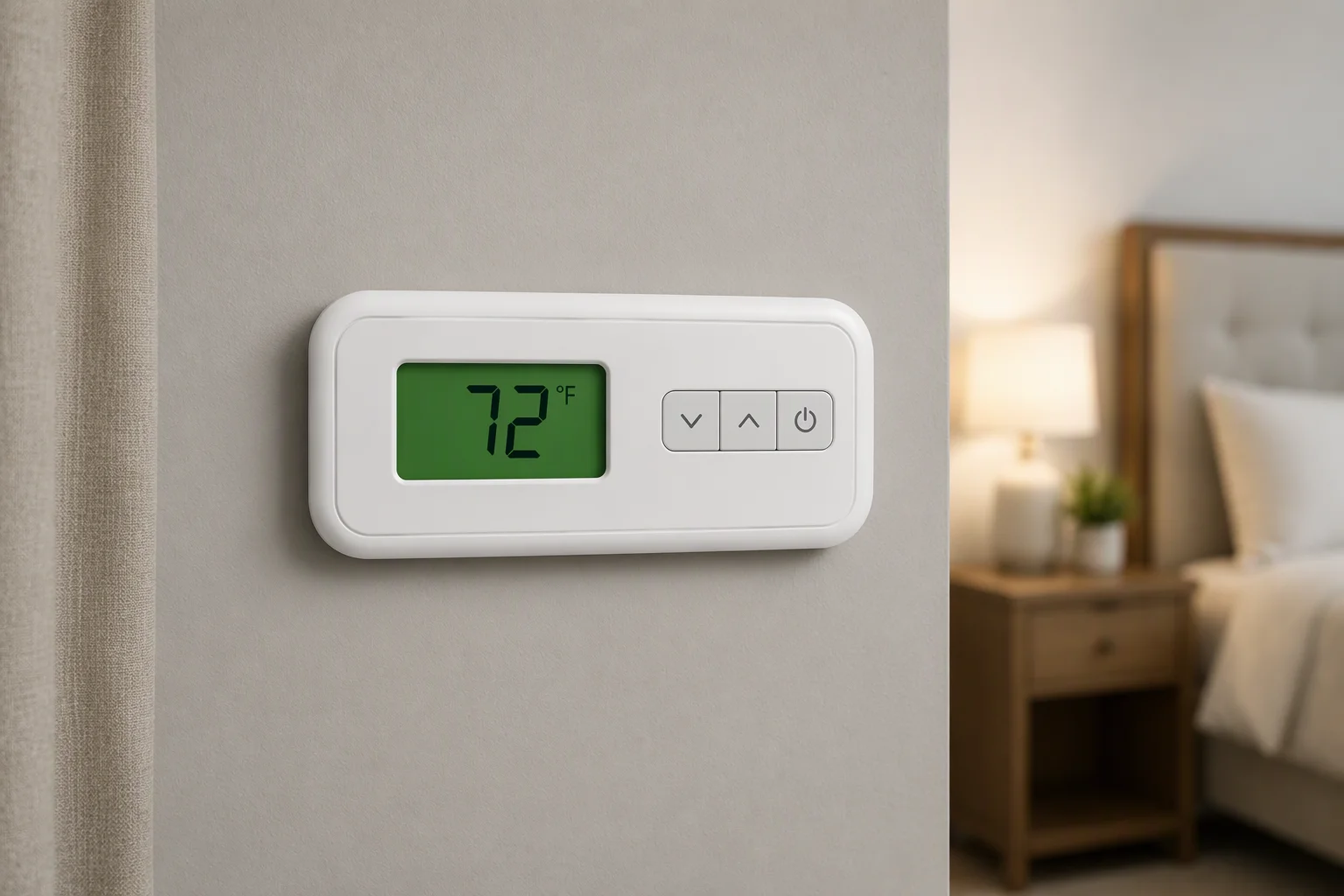 Horizontal screen central temperature controller in use