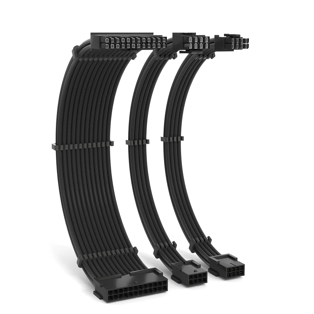 

GPU 4060 4070 4090 ATX 24Pin EPS 8-Pin PCI-E 8P Nylon Sleeve Extension Cable Kit for Computer PSU