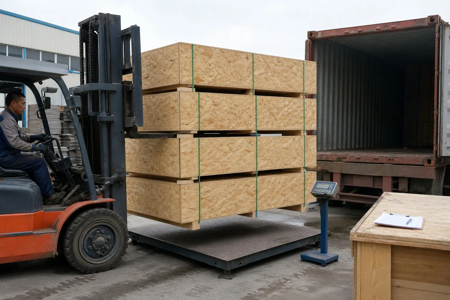 container loading optimization for wall panels balancing payload and space