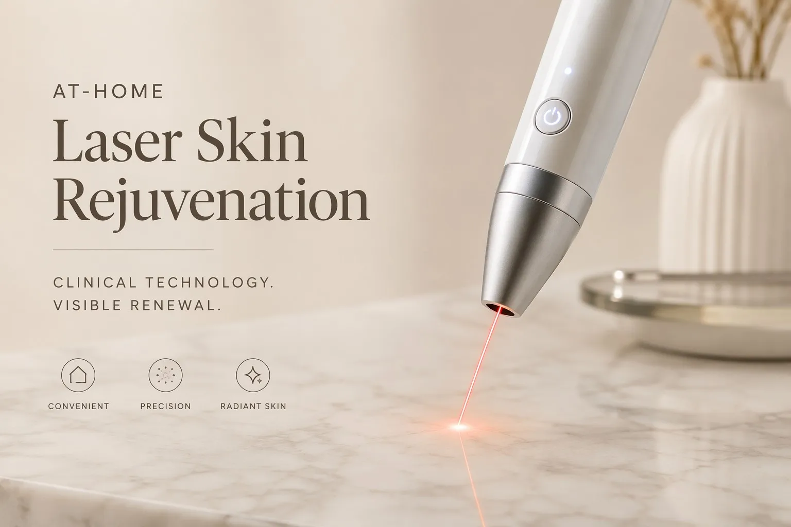 At-home laser skin rejuvenation device